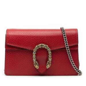 GUCCI Red Leather Shoulder Bag